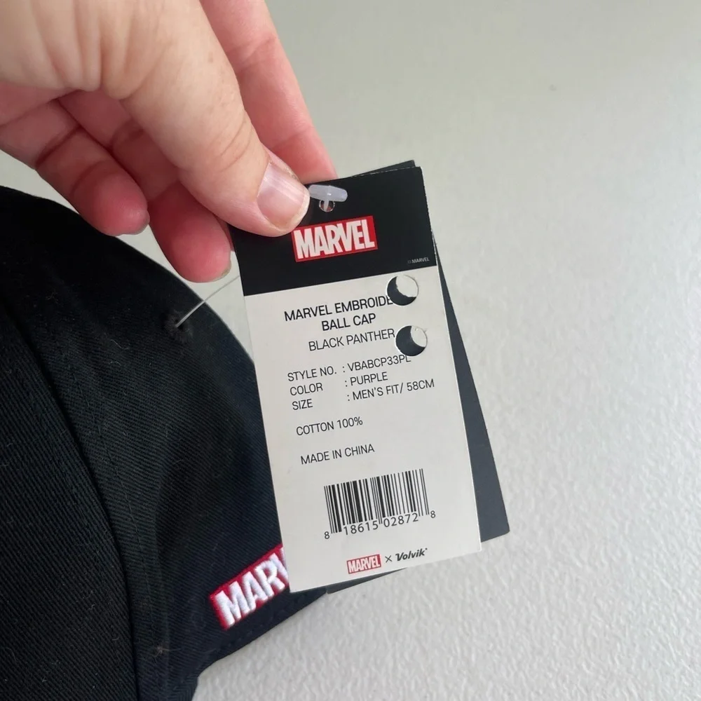 Marvel nwt black panther cotton ball cap